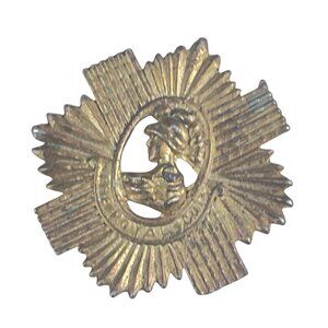 Vintage Royal Scots Military Badge 1940s 1950s Starburst Style with Classical Pr